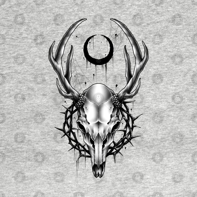 Deer skull with thorn by Smurnov